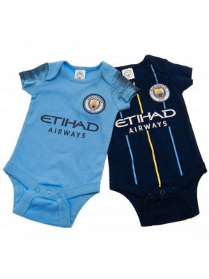 Manchester City FC 2 Pack Bodysuit 12/18 Months NV
