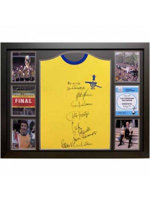 Arsenal FC 1971 Double Winners Signed Shirt Framed