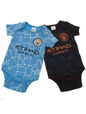 Manchester City FC 2 Pack Bodysuit 9/12 Months