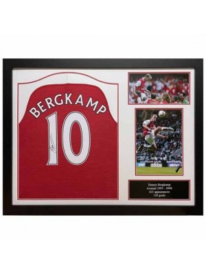 Arsenal FC Bergkamp Signed Shirt (Framed)