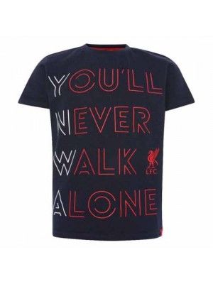 Liverpool FC YNWA T Shirt Junior Navy 11-12