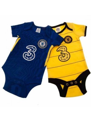 Chelsea FC 2 Pack Bodysuit 12/18 Months BY