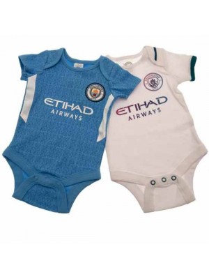 Manchester City FC 2 Pack Bodysuit 3/6 Months SQ
